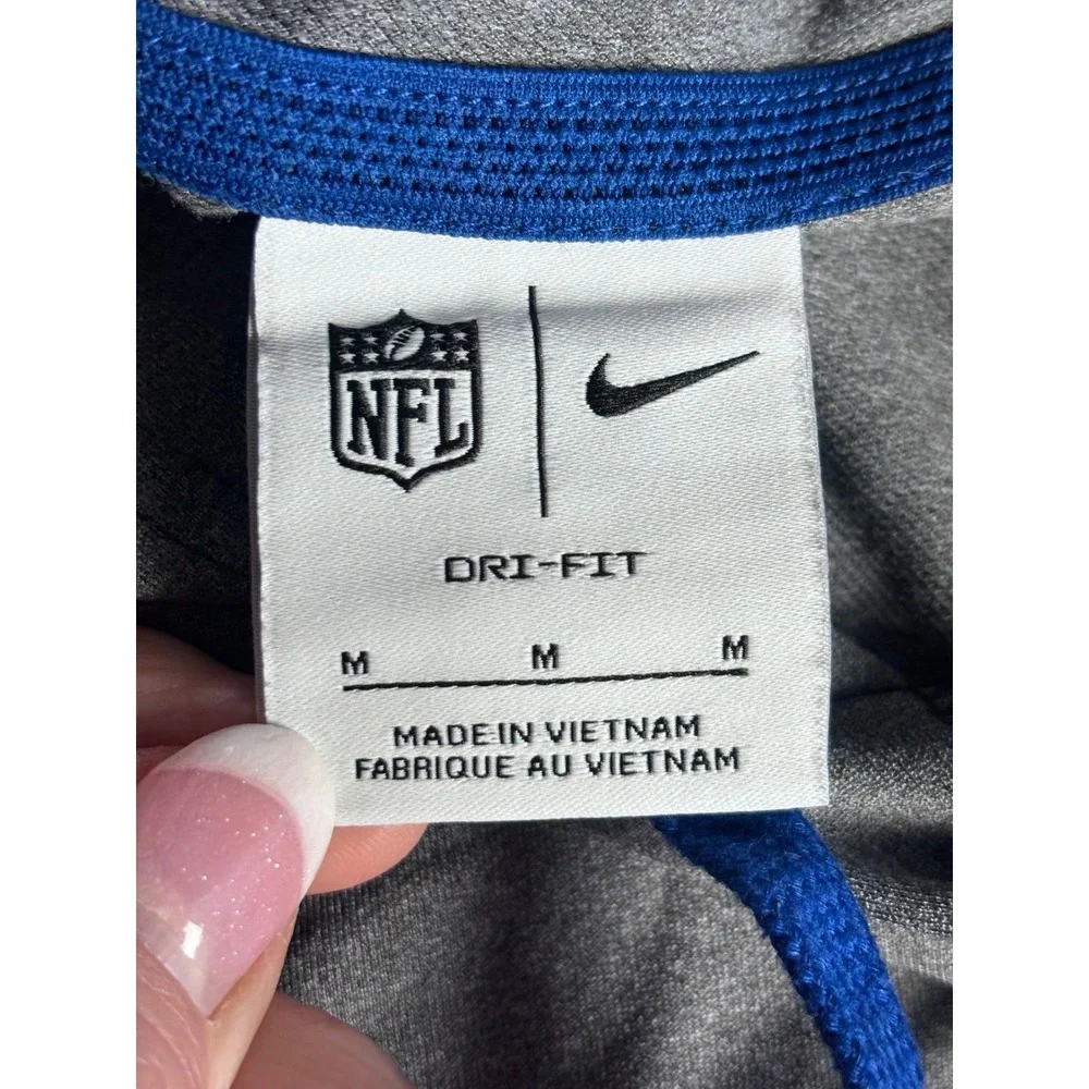 Nike Indianapolis Colts NFL Dri-FIT Gray Hoodie‎ Sweatshirt Men's Medium